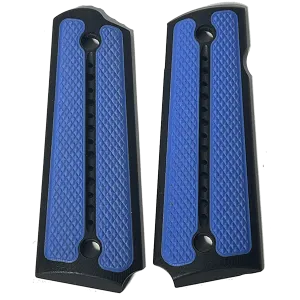 1911 Full Size Blue and Black Rubber Grips