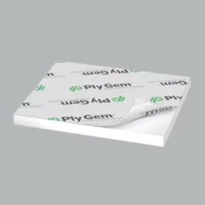 1"x9-1/4"x18' Woodgrain Over Smooth PVC Trim, White