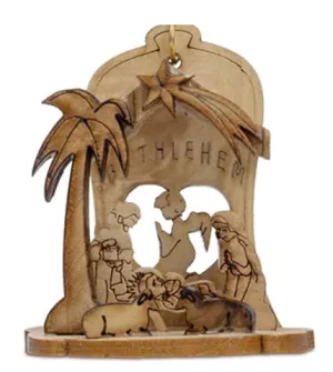 3D Nativity Bell Background Ornament 3D Nativity Bell Background Ornament