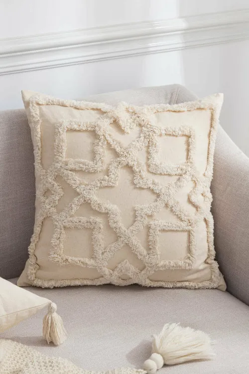 8 Styles Fringe Trim Throw Pillow Cover