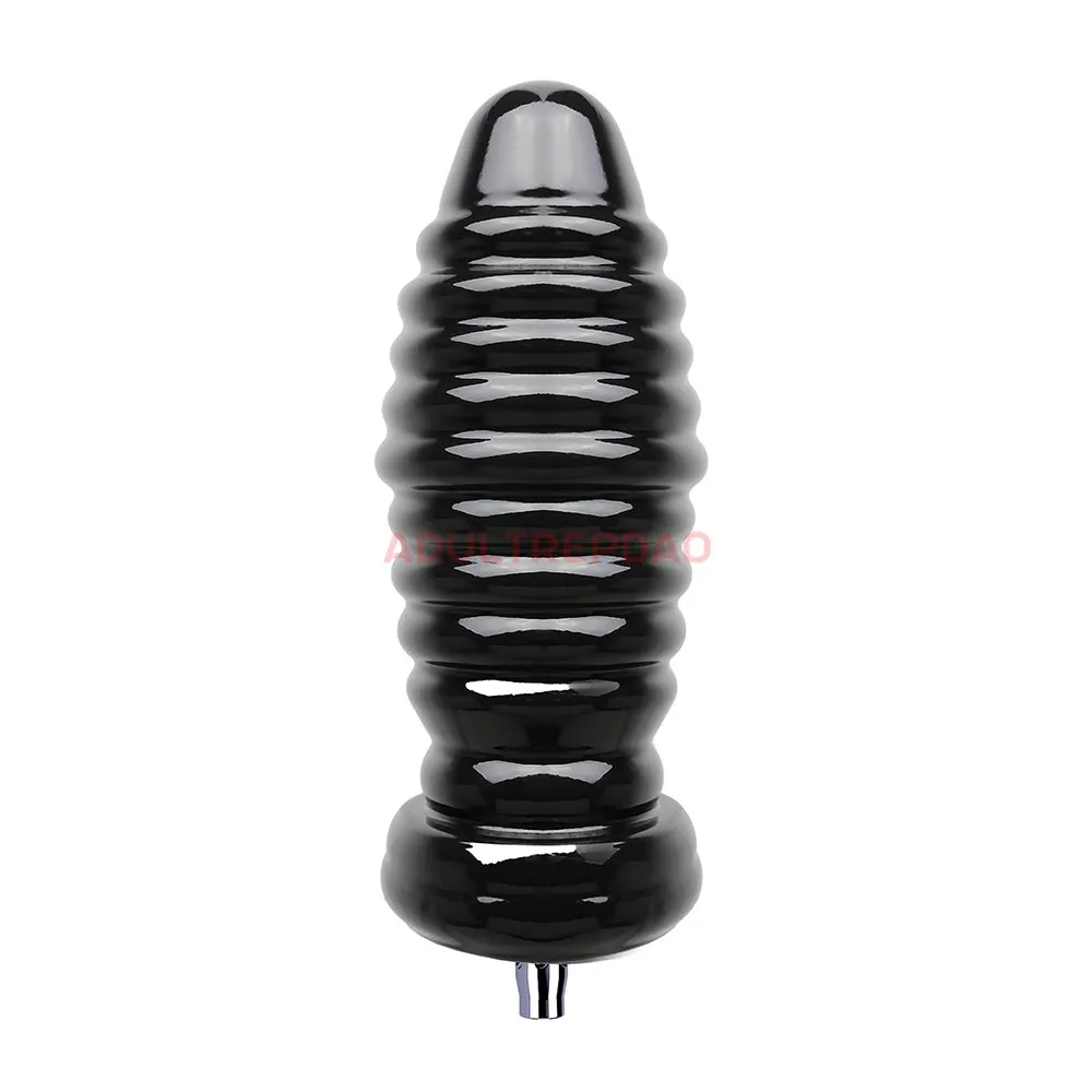 8.07-inch Anal Stretching Ribbed Butt Plug Attachment for Lustti Sex Machines