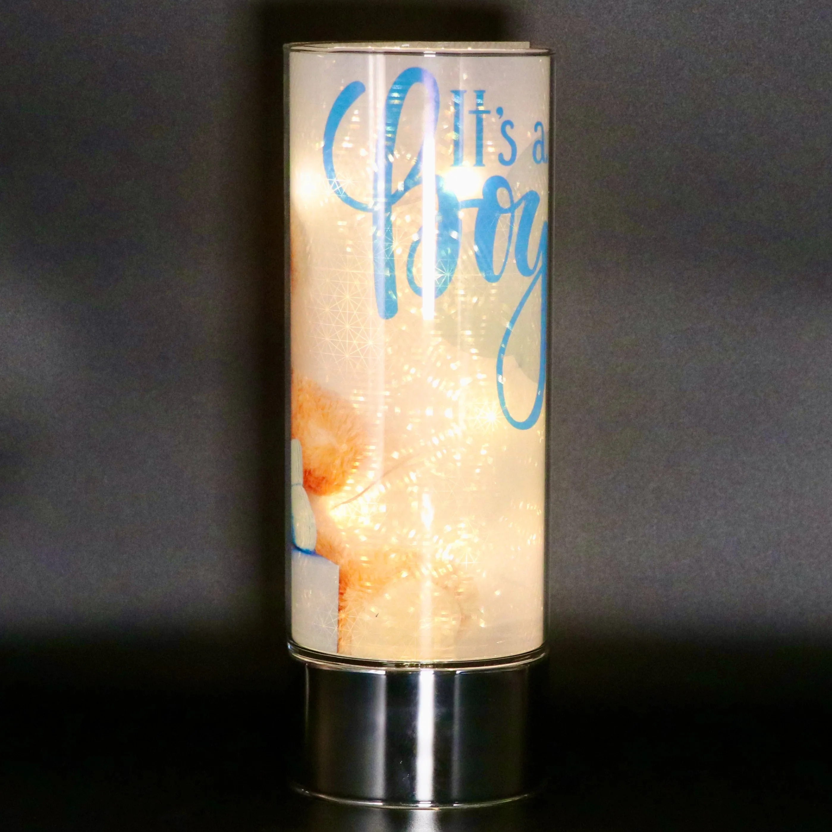 Bear It's A Boy Insert for use with Sparkle Glass ™ Accent Light