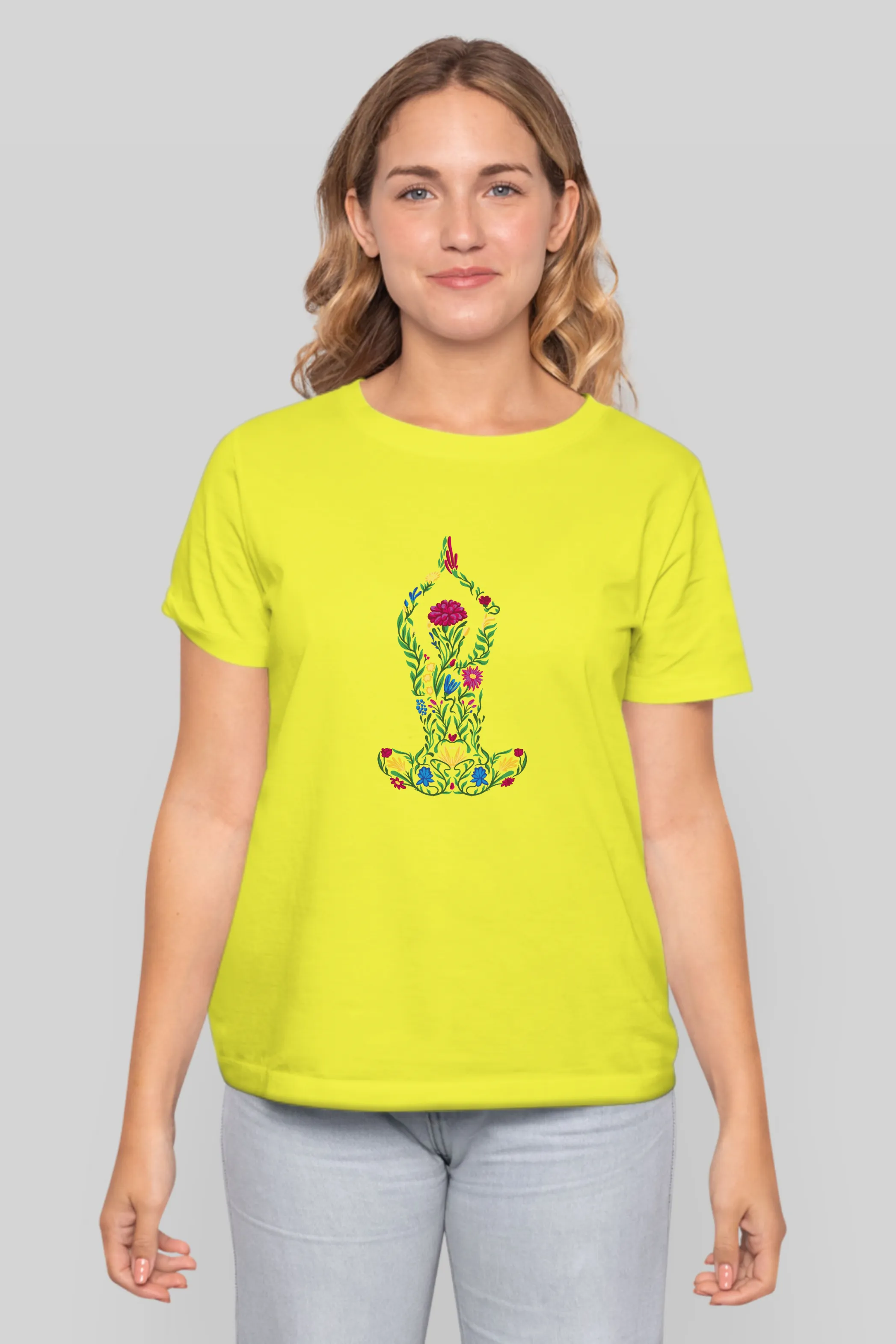Blossom Pose Printed T-shirt for women