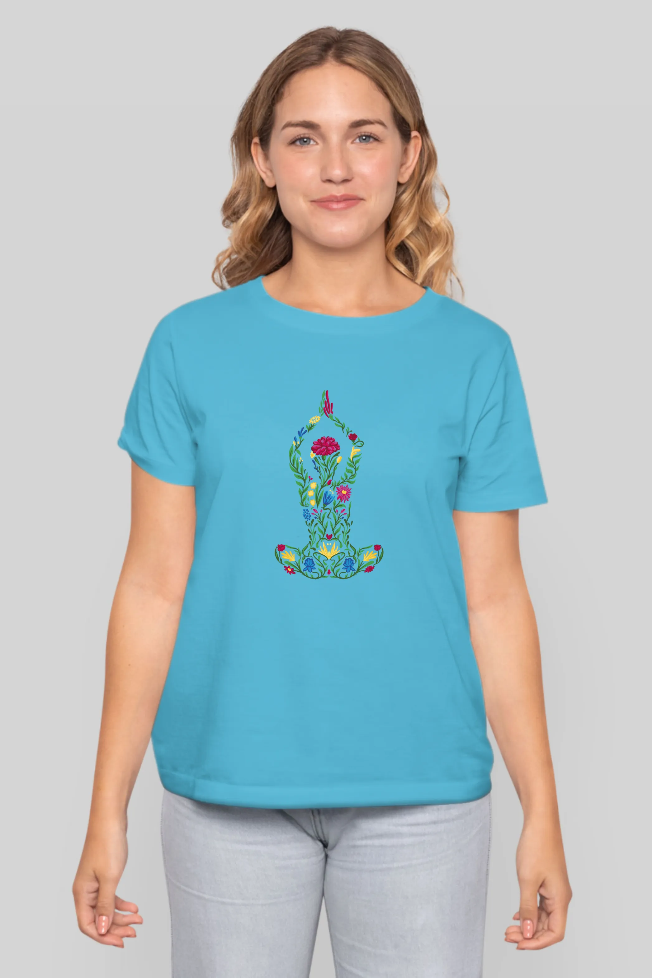 Blossom Pose Printed T-shirt for women
