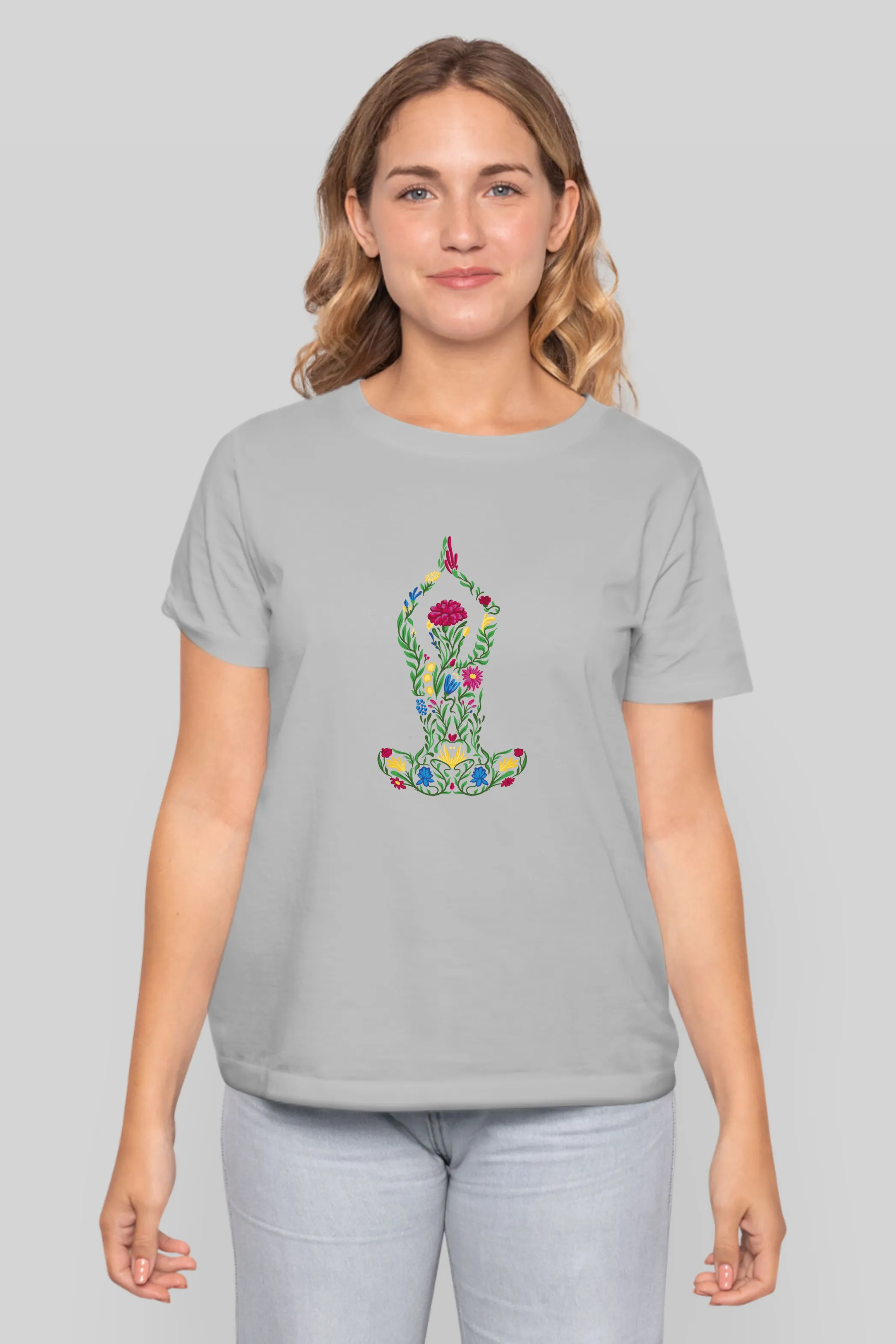 Blossom Pose Printed T-shirt for women