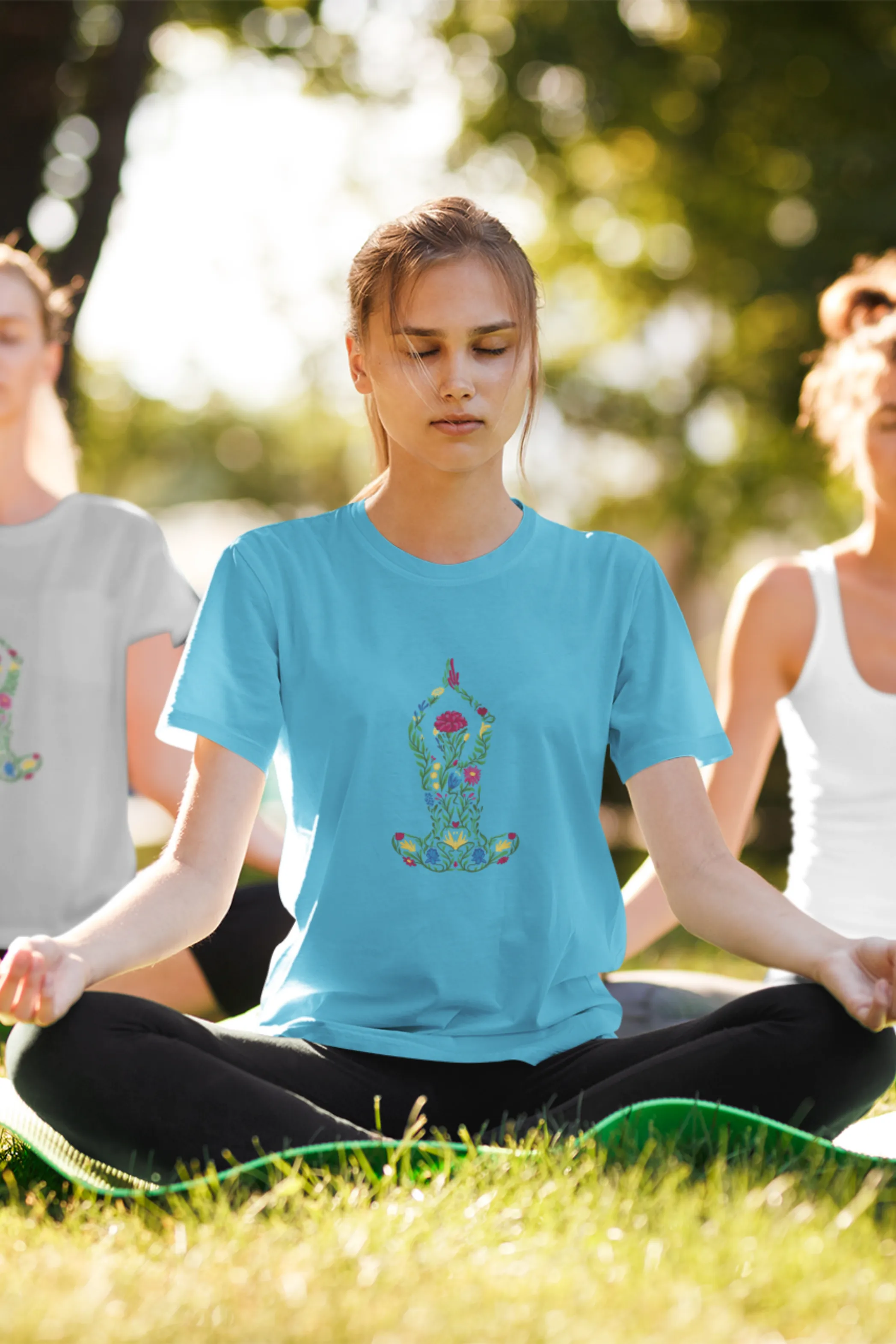 Blossom Pose Printed T-shirt for women