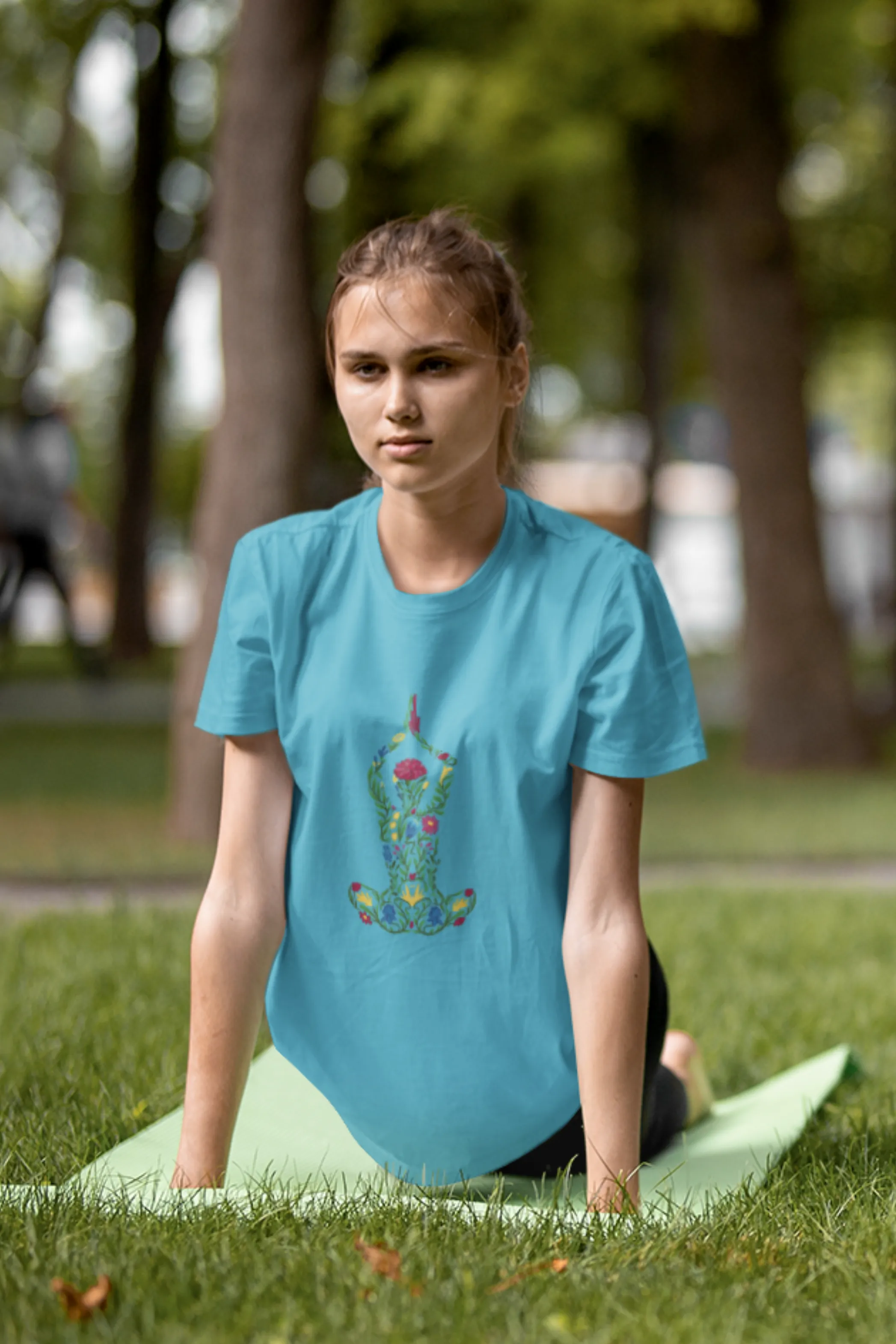 Blossom Pose Printed T-shirt for women