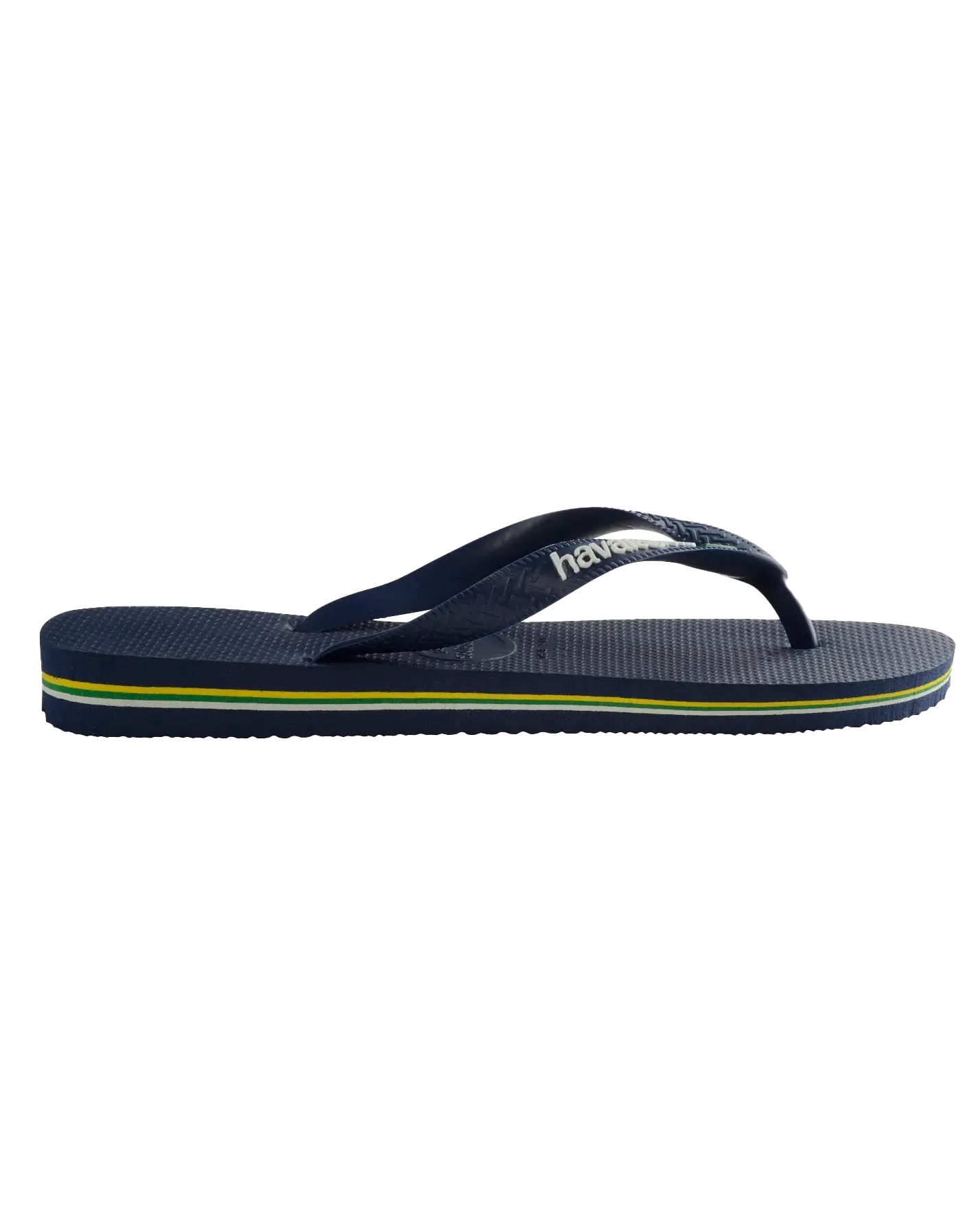 Brazil Logo Flip Flops in Navy Blue