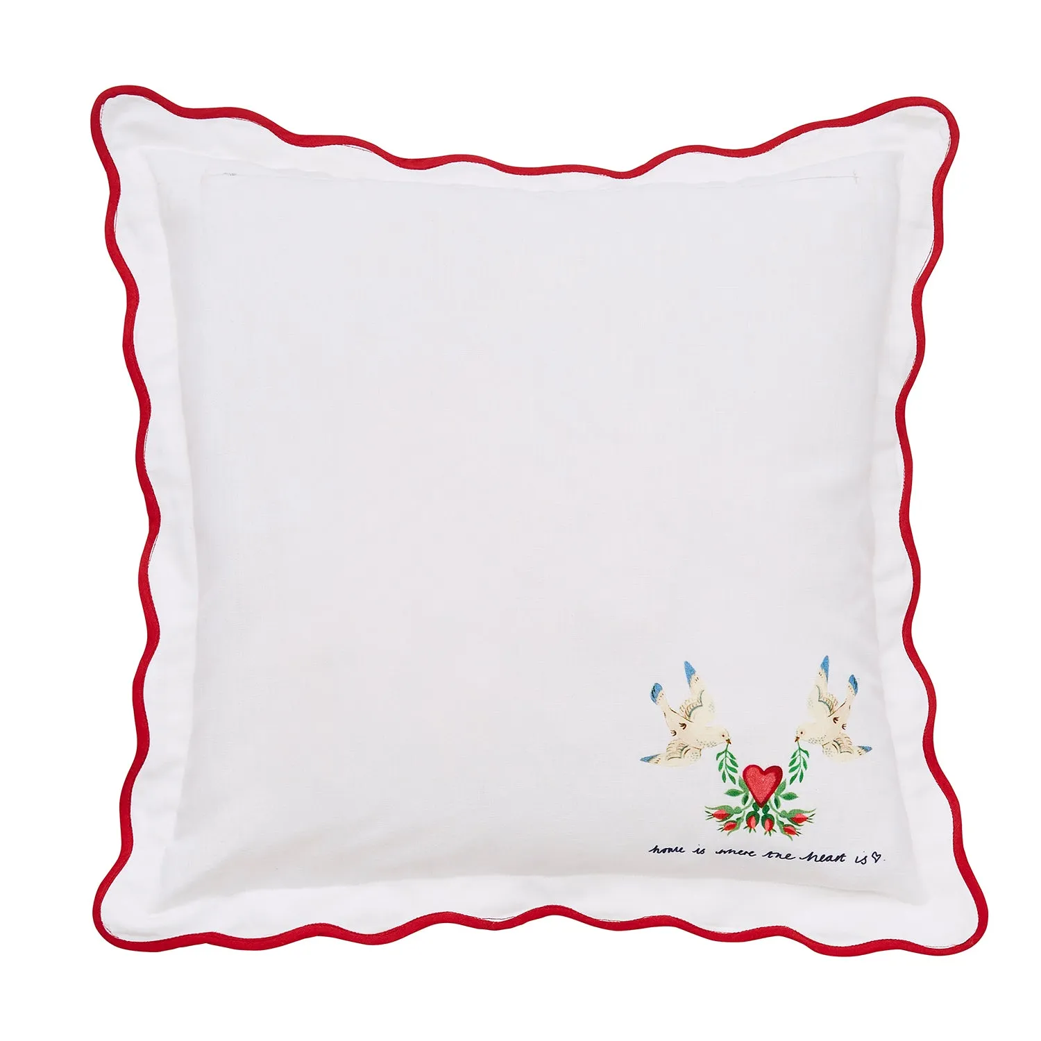 Cath Kidston Strawberry Garden White Filled Cushion (45cm x 45cm)