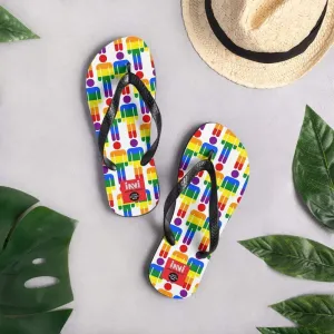 Couples Rainbow Flip-Flops