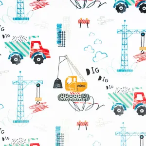 Cuddle® Prints - Dig Dig Dig Multi Digitally Printed Minky Yardage