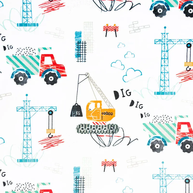 Cuddle® Prints - Dig Dig Dig Multi Digitally Printed Minky Yardage