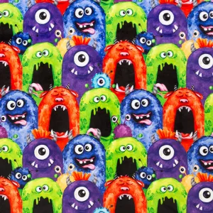 Cuddle® Prints - Monsters Multi Digitally Printed Yardage