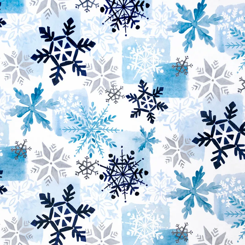 Cuddle® Prints - Snowfall Navy Digitally Printed Minky Yardage