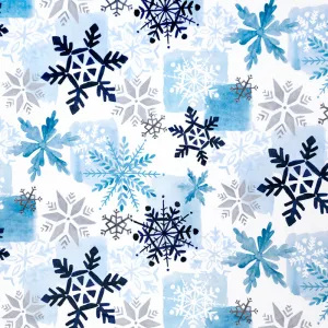 Cuddle® Prints - Snowfall Navy Digitally Printed Minky Yardage