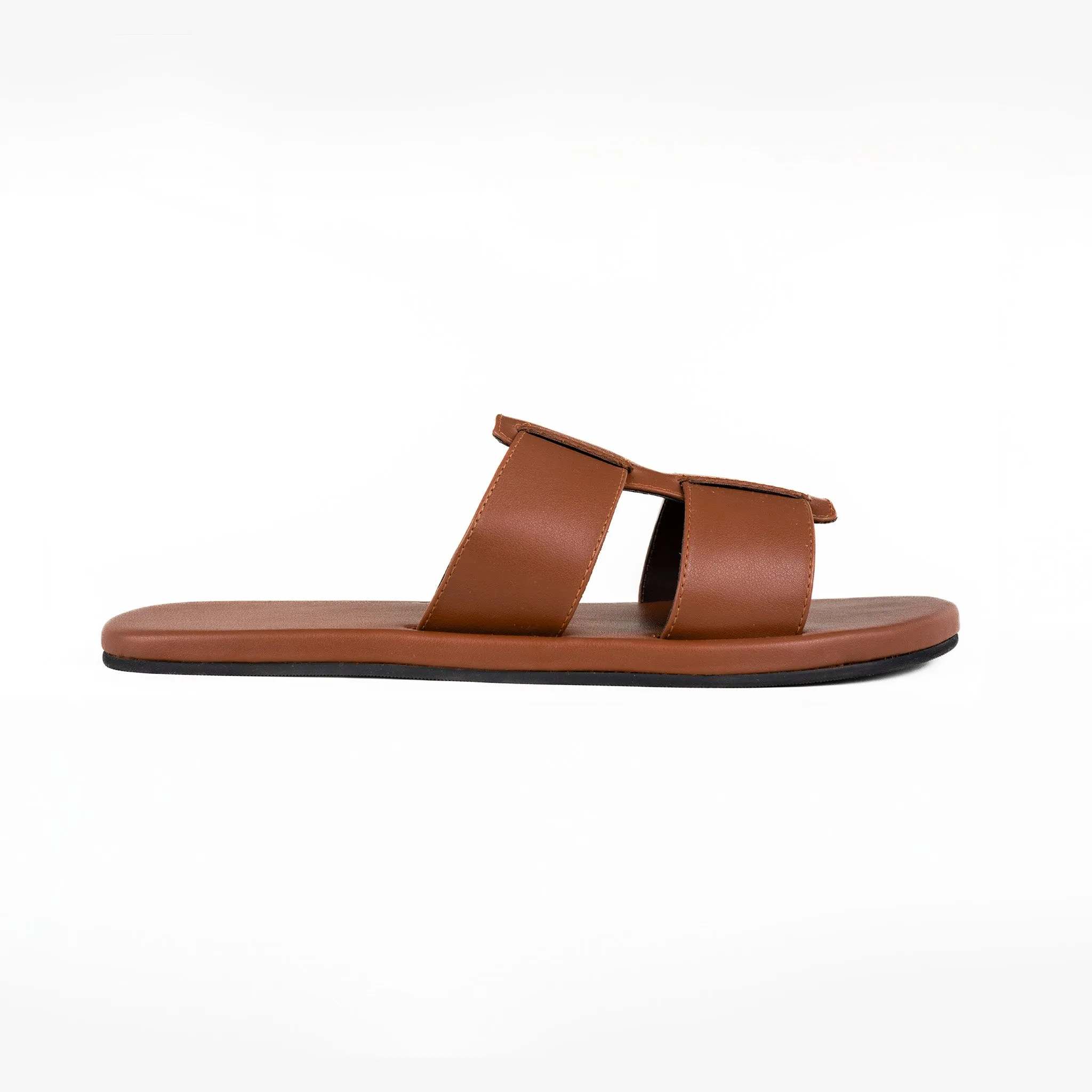 Dune Cloak Vegan Leather Brown Men Slides Thrift Edit