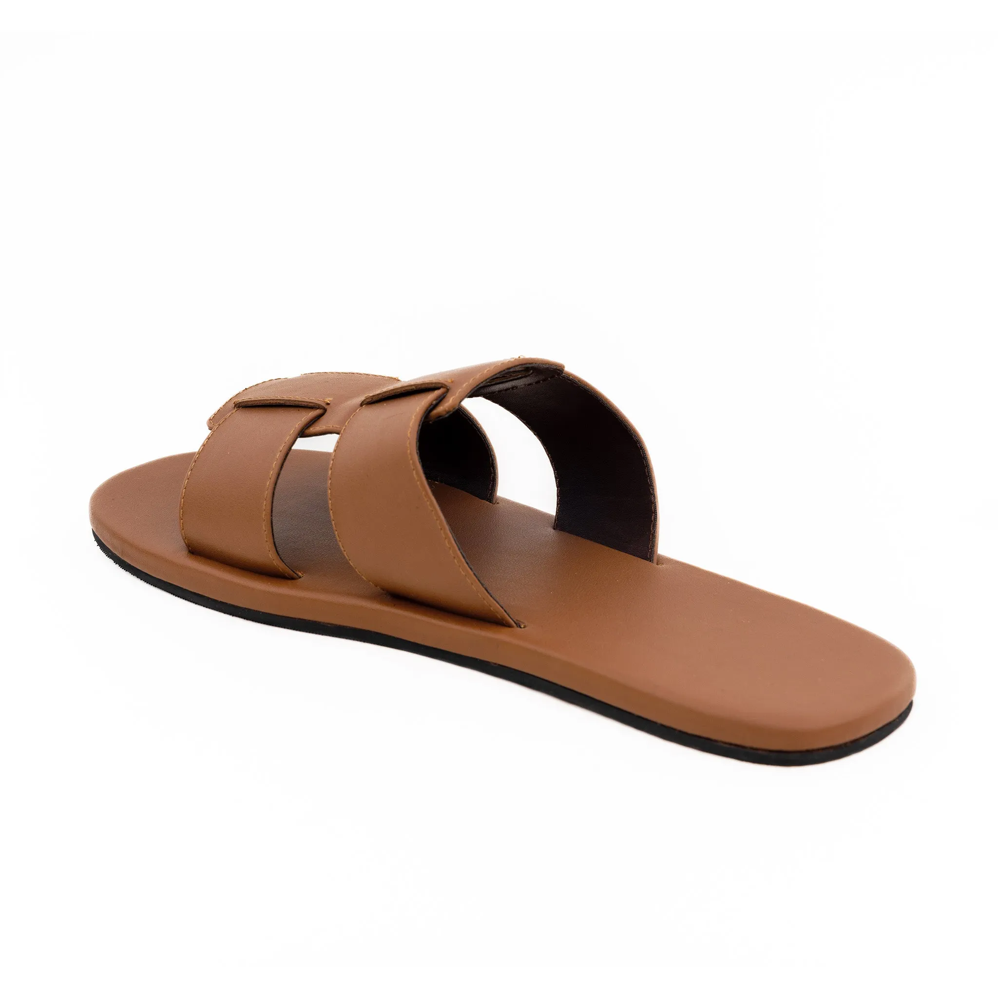 Dune Cloak Vegan Leather Brown Men Slides Thrift Edit