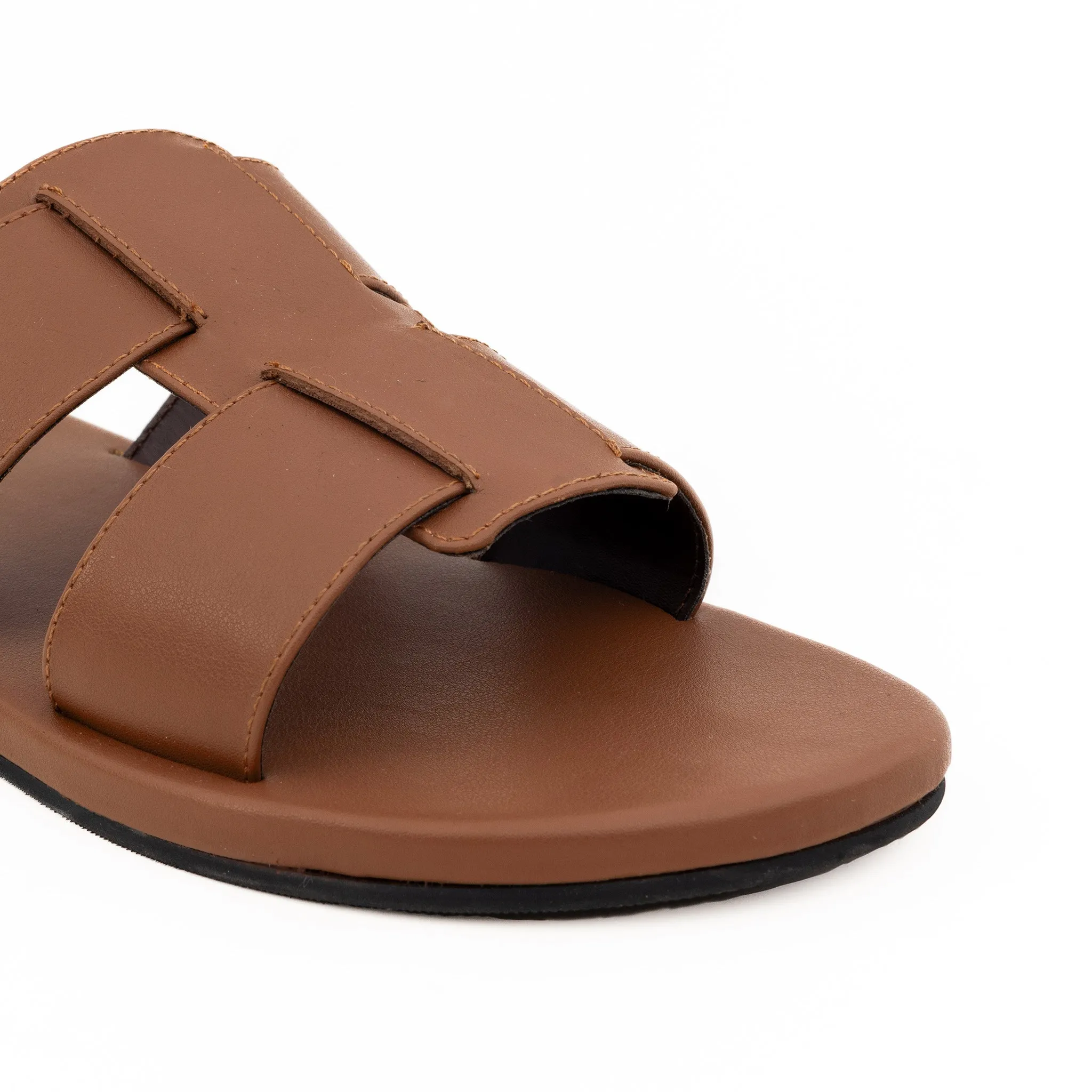 Dune Cloak Vegan Leather Brown Men Slides Thrift Edit