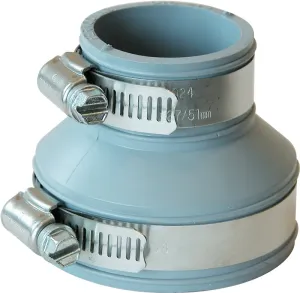 Fernco PDTC-215 Drain Trap Connector, 1-1/4 x 2 in, PVC, 4.3 psi Pressure :EA: QUANTITY: 1