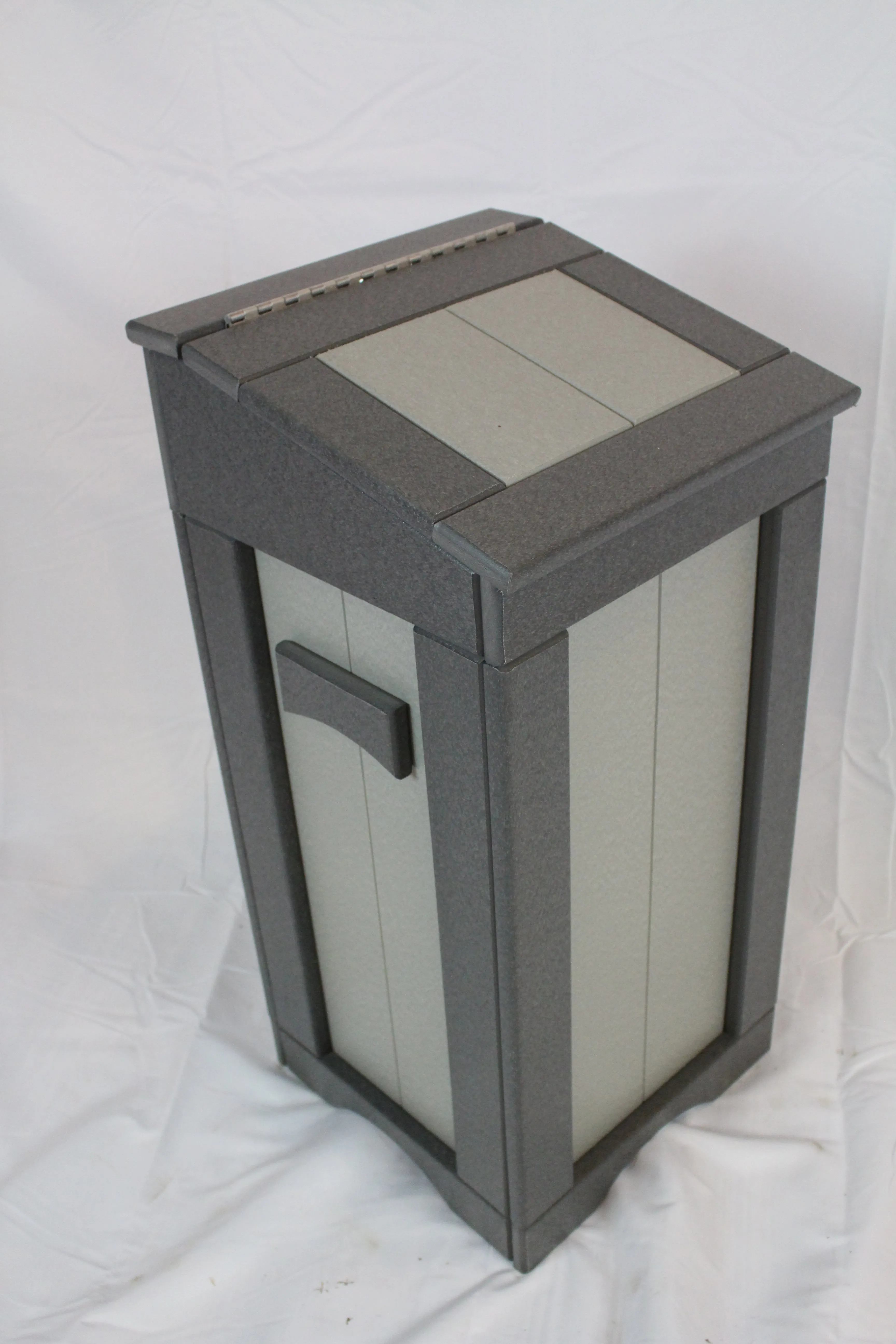 #FTW1 Flip Top Trash Bin, Light Gray/Dark Gray (LOCAL PICK-UP ONLY)