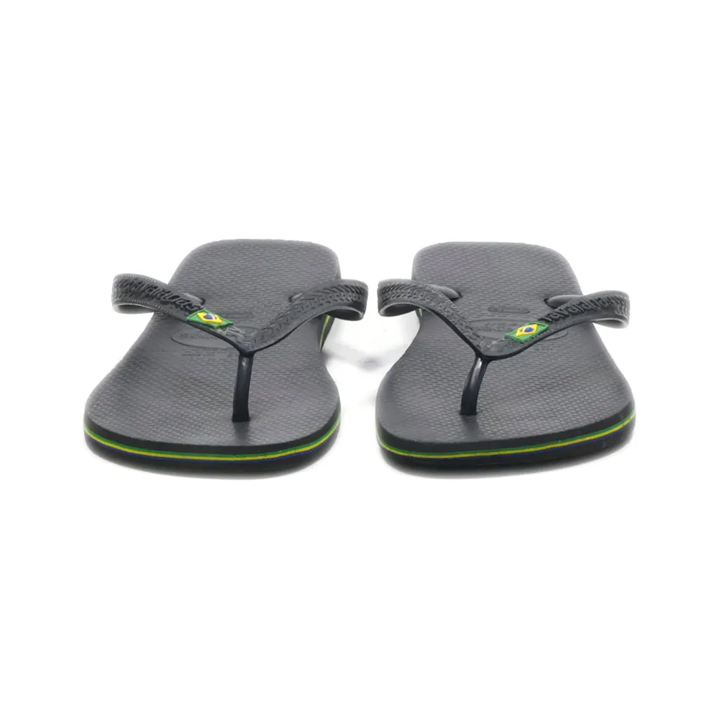 Havaianas Slippers Rubber Black Colour For Men