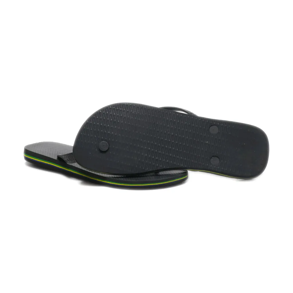 Havaianas Slippers Rubber Black Colour For Men