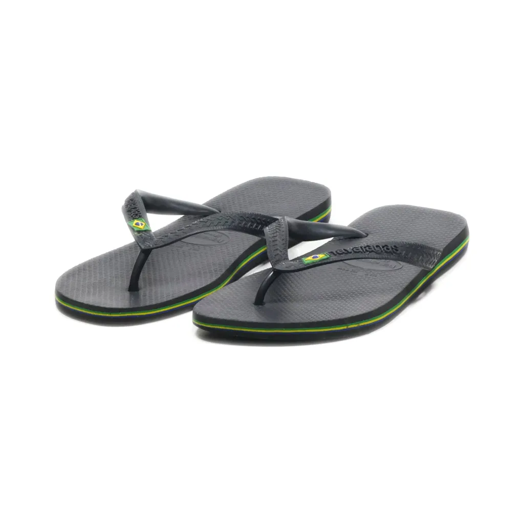 Havaianas Slippers Rubber Black Colour For Men