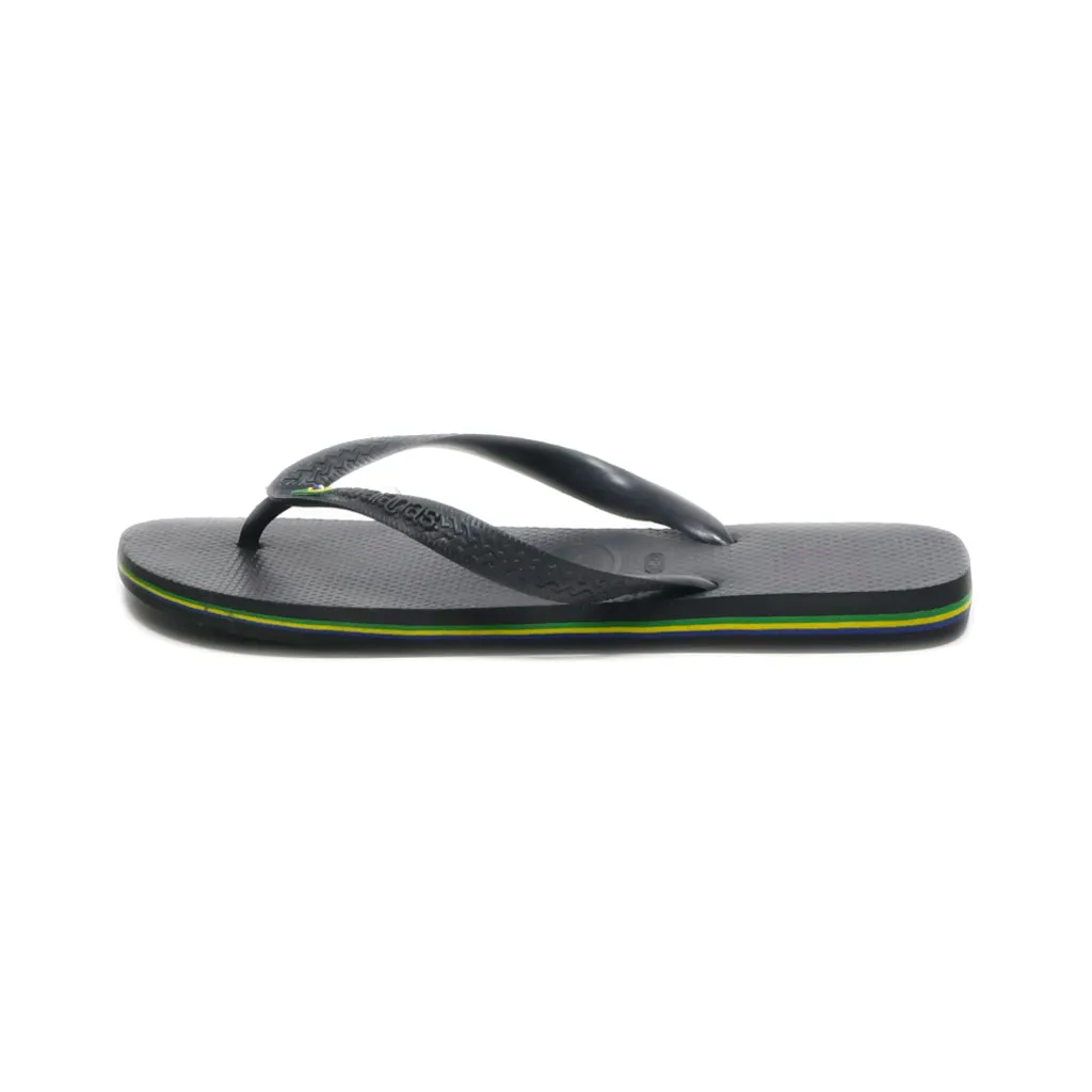 Havaianas Slippers Rubber Black Colour For Men