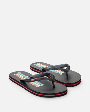 Icons Thongs - Matt Black/Red