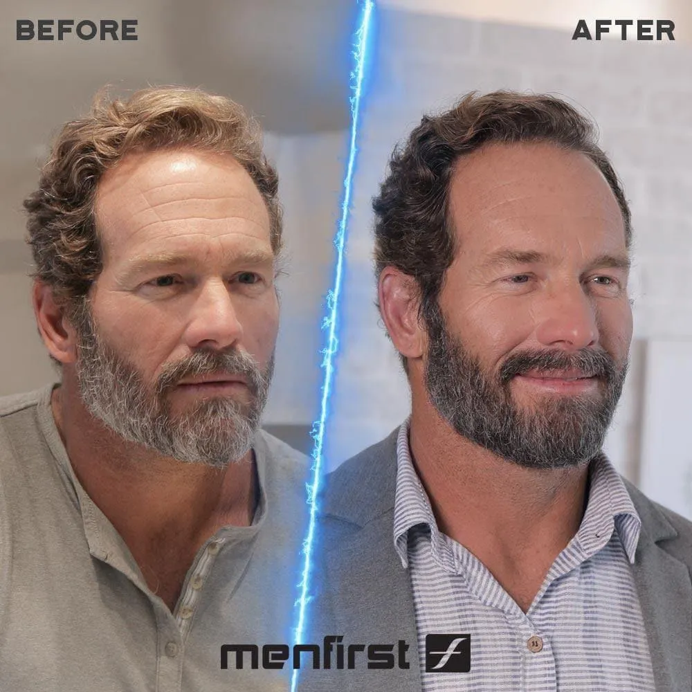 Menfirst Gradual Gray - Beard Wash - Natural Darkening Formula - 3 Pack - 4.6 Oz Each