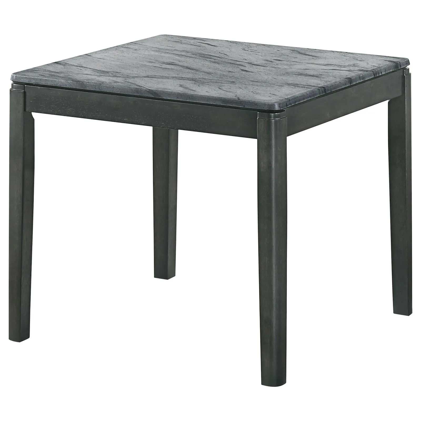 Mozzi Square End Table Faux Gray Marble/Black