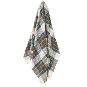 Muted Royal Stewart Throw 185x140cm in blue
