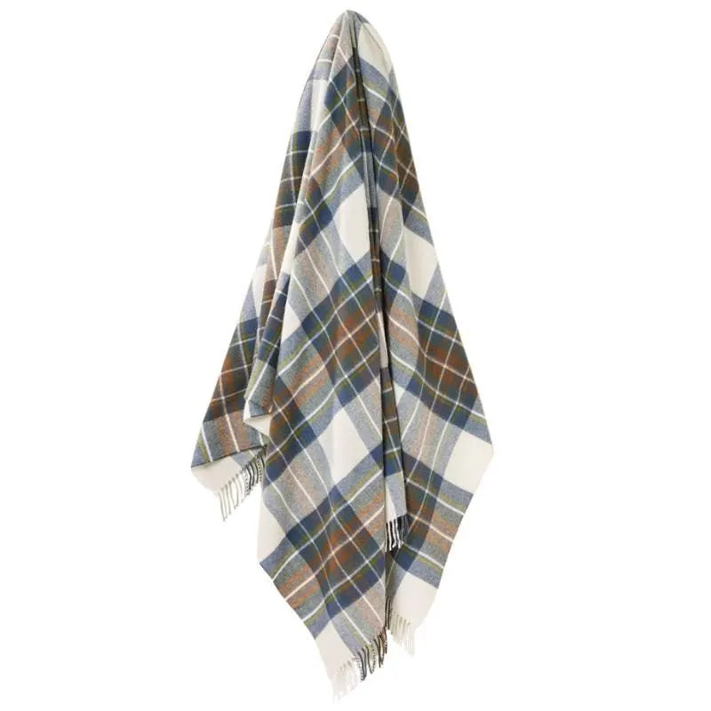 Muted Royal Stewart Throw 185x140cm in blue