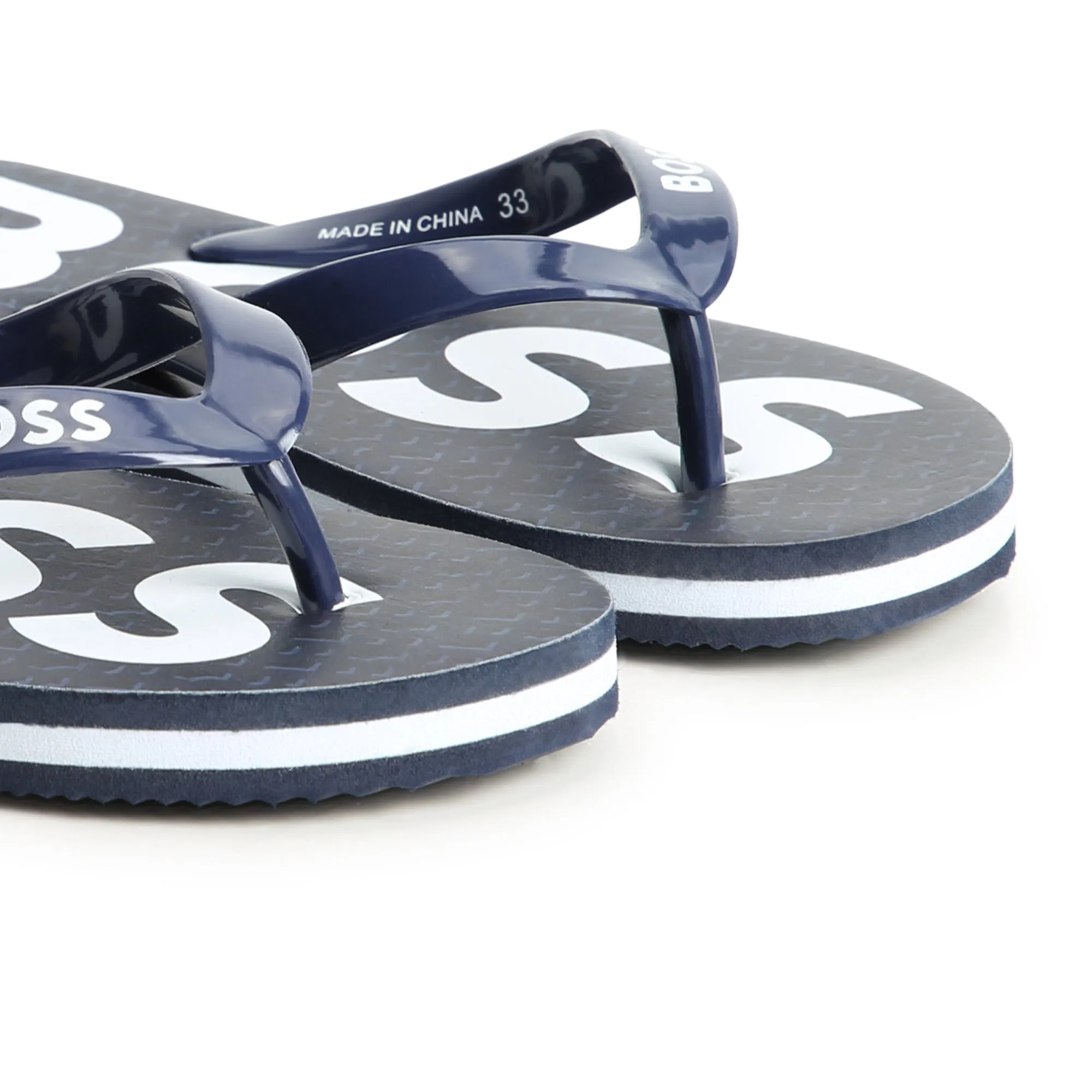 Navy Logo Flip Flops