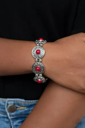 Paparazzi Bracelet ~ Flirty Finery - Red