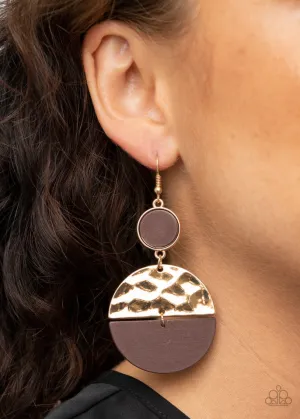 Paparazzi Earring ~ Natural Element - Gold
