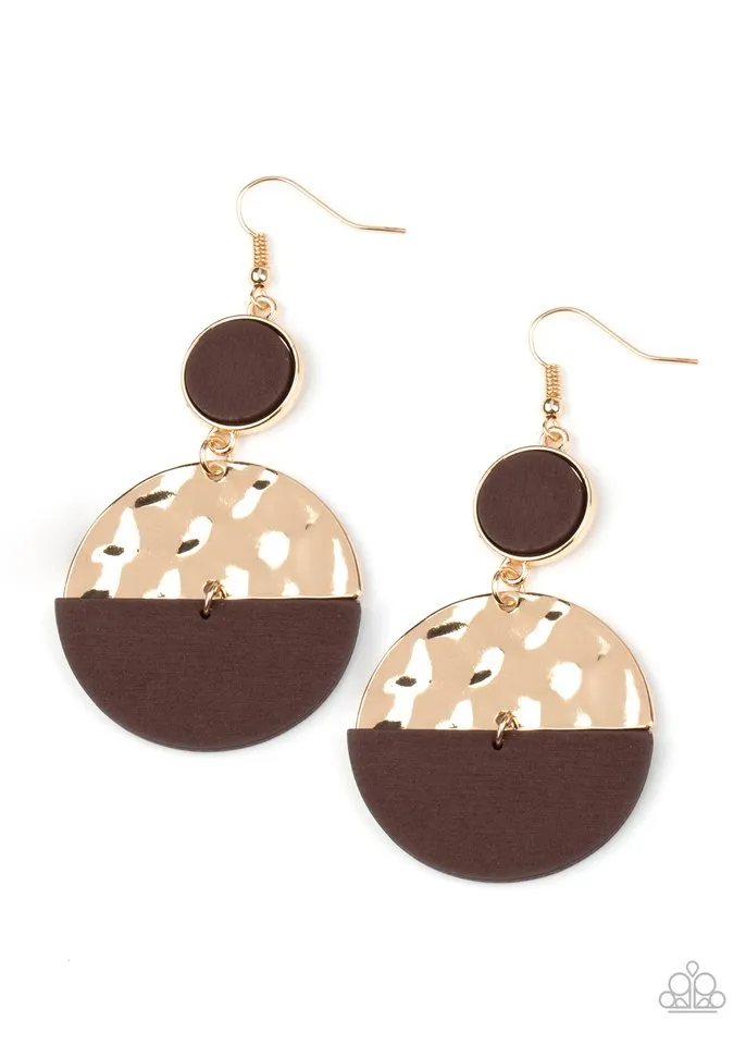 Paparazzi Earring ~ Natural Element - Gold