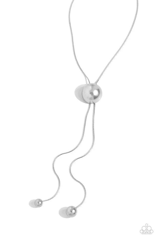 Paparazzi Necklace ~ Corporate Couture - Silver