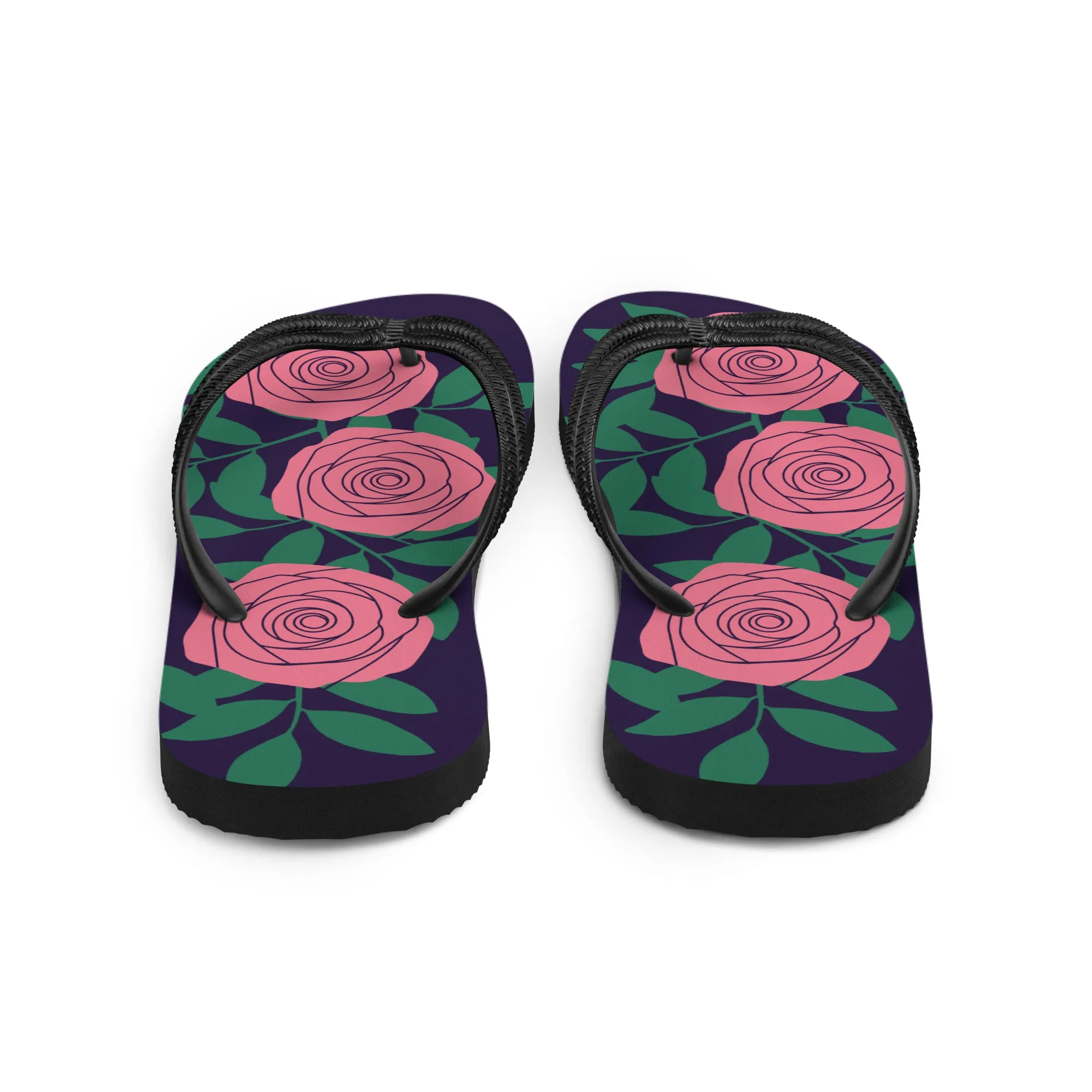 Pink & Green Flip-Flops