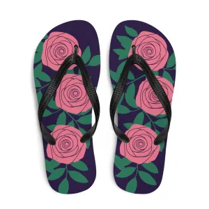 Pink & Green Flip-Flops