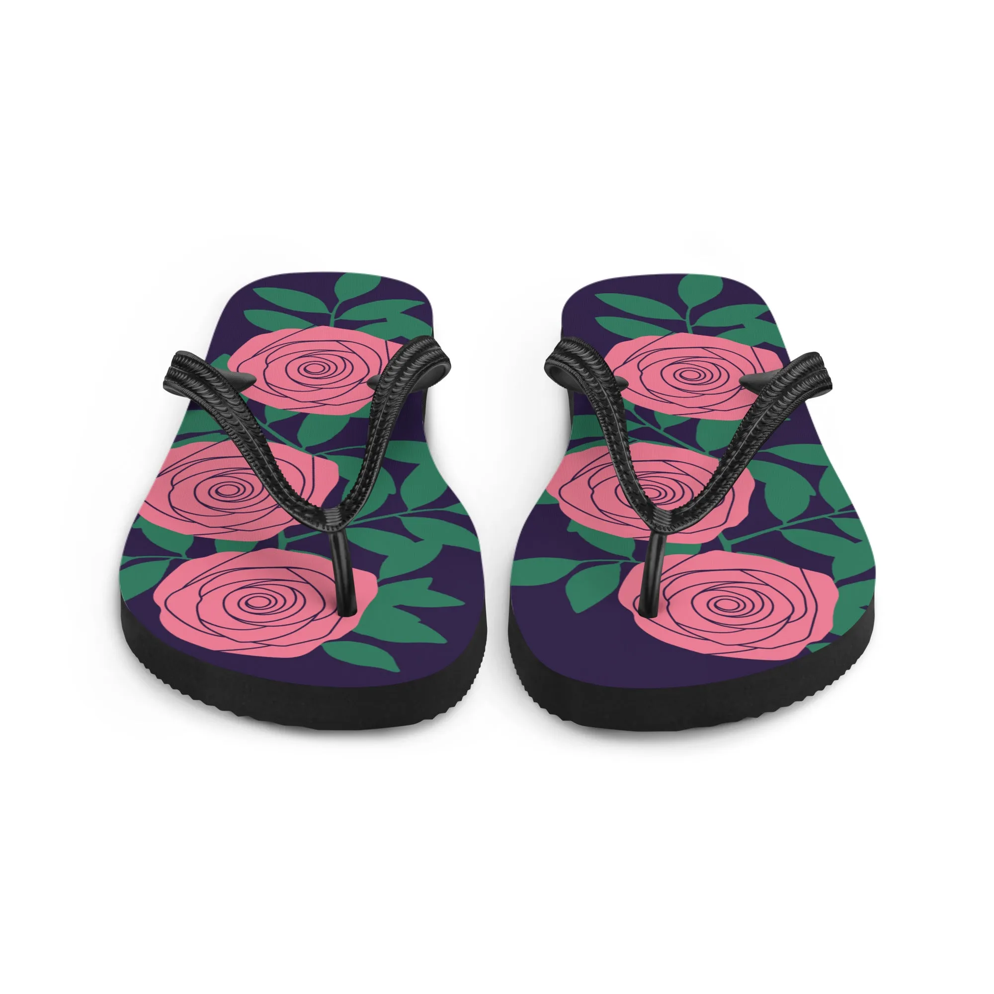 Pink & Green Flip-Flops