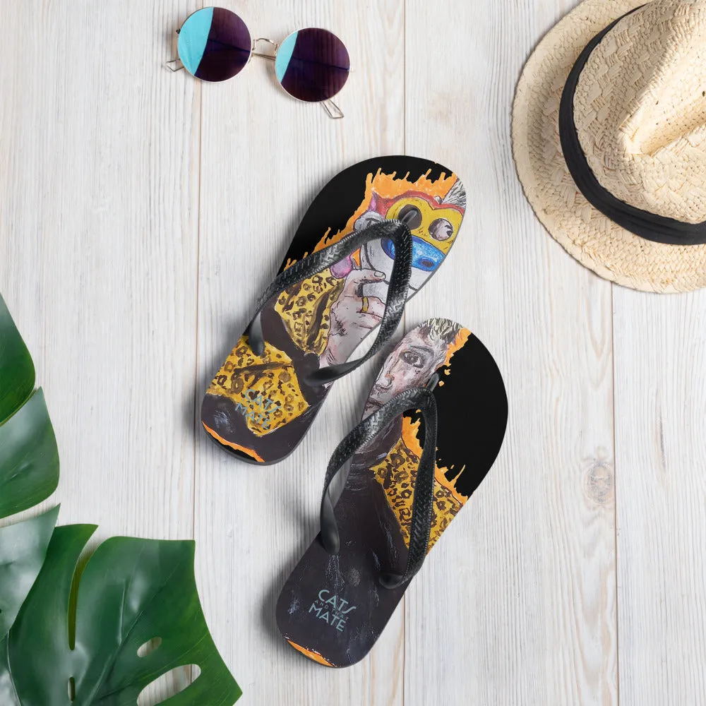 "Ren N Stimpy"Flip-Flops  "Ren Erin Gill" "D.Duffy Original"