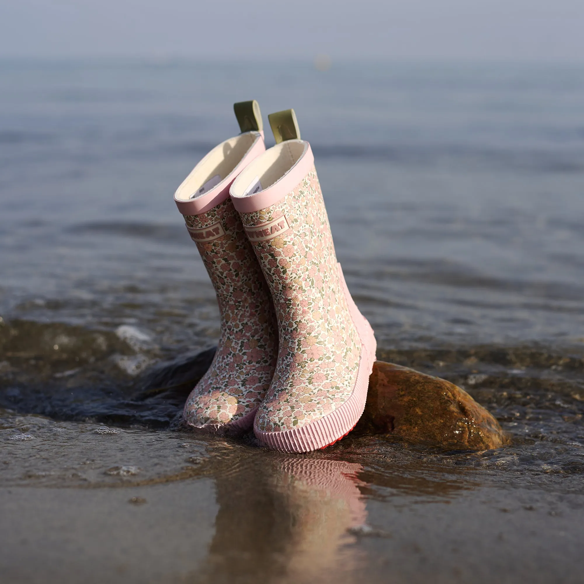 Rubber Boot Welly - ivory flower meadow