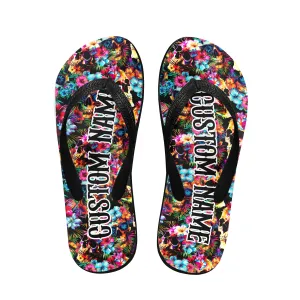 Skull Tropical Beach Flip Flops for Women Beach