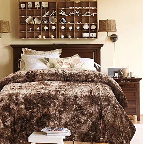 Super Soft Luxurious Fluffy Plush Hypoallergenic Blanket (60" x 70") - Chocolate