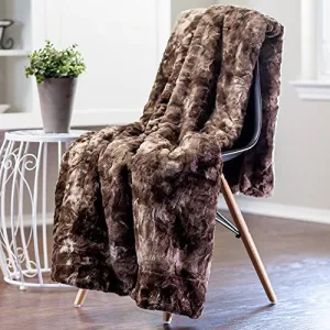 Super Soft Luxurious Fluffy Plush Hypoallergenic Blanket (60" x 70") - Chocolate
