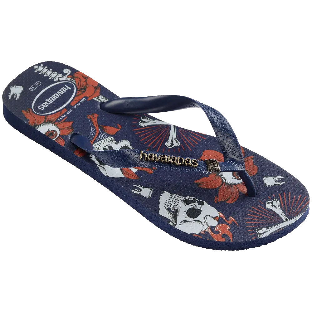 Top Tribo Flip Flops in TBN Navy Blue & Red
