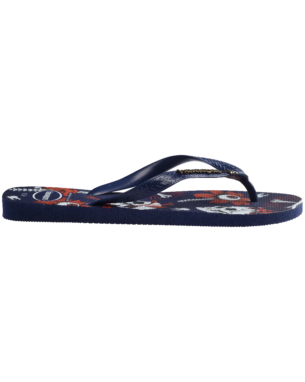 Top Tribo Flip Flops in TBN Navy Blue & Red