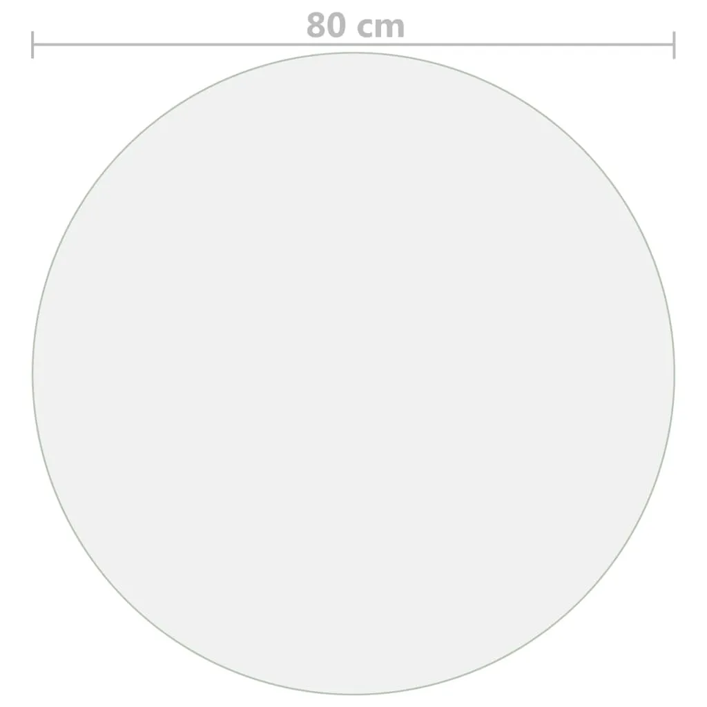 vidaXL Table Protector Matt Ø 80 cm 2 mm PVC