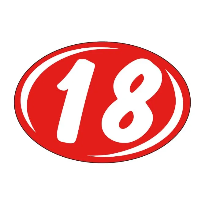 Window Stickers Vibrant White on Red - Durable, Weatherproof Vinyl with Easy On/Off Adhesive, Back Slit for Effortless Installation, Includes Smaller Rounds Year Stickers